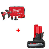 美國MILWAUKEE 3497-22 M12 FUEL 2 工具組合套裝+ M12 5.0AH電池(🥰開團啦) MILWAUKEE美沃奇(美行)